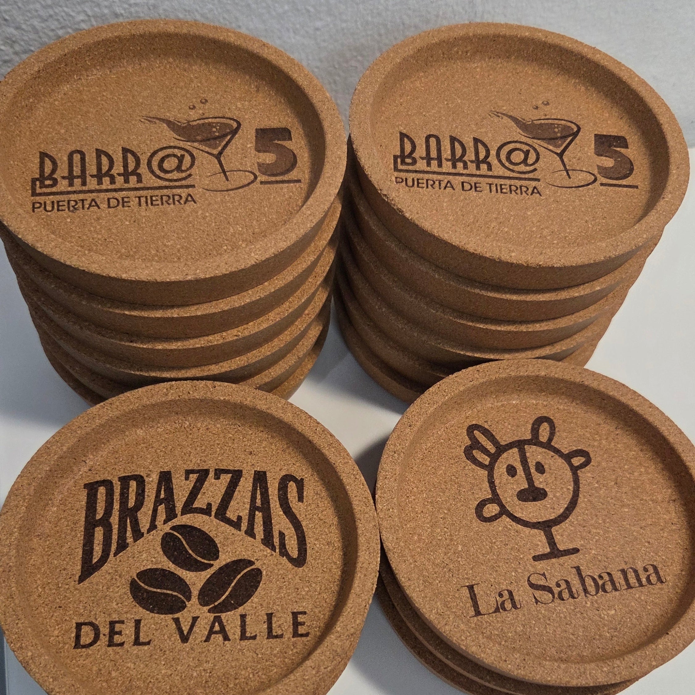 Branded coasters with logo